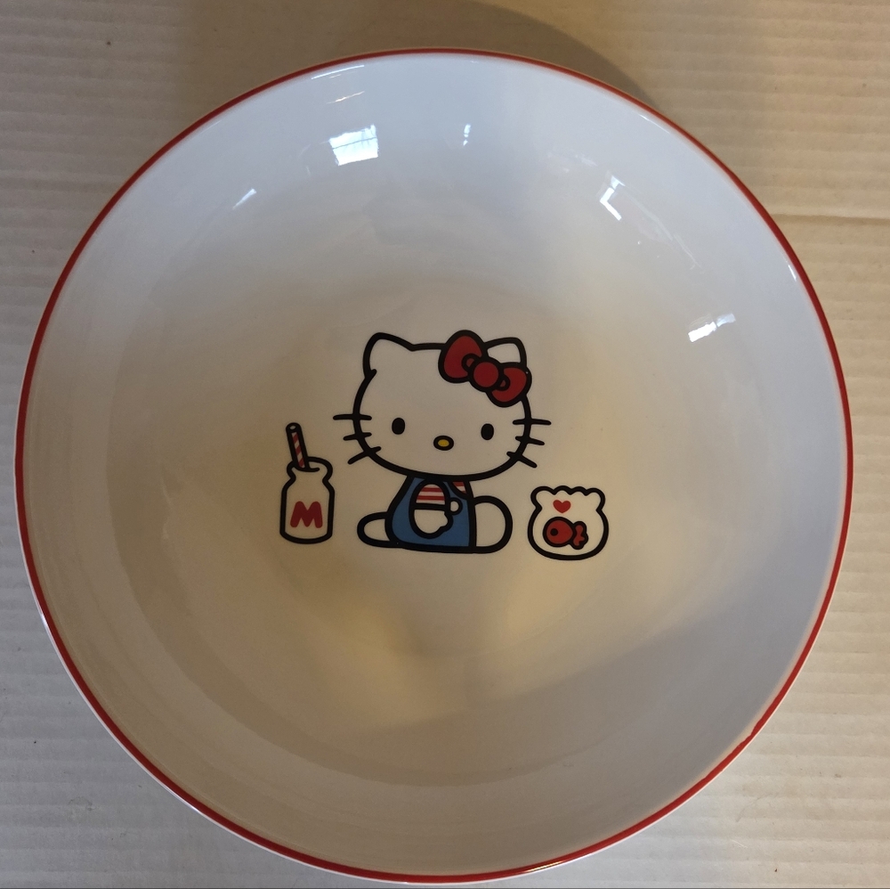 Hello Kitty Bowl with Red Trim
